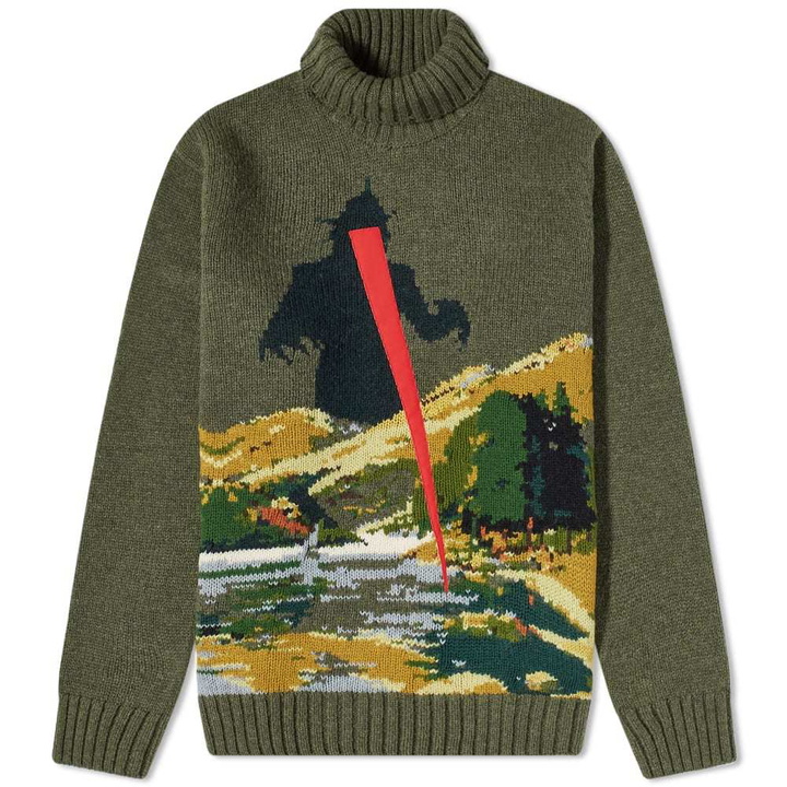 Photo: Undercover Godzilla Roll Neck Knit