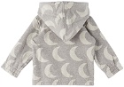 Bobo Choses Baby Gray Moon All Over Hoodie