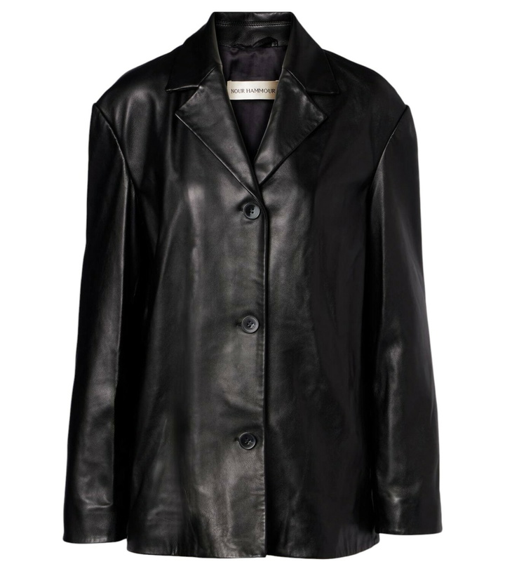 Photo: Nour Hammour Opus leather blazer