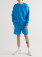 Abc. 123. - Webbing-Trimmed Logo-Embroidered Cotton-Blend Jersey Sweatshirt - Blue
