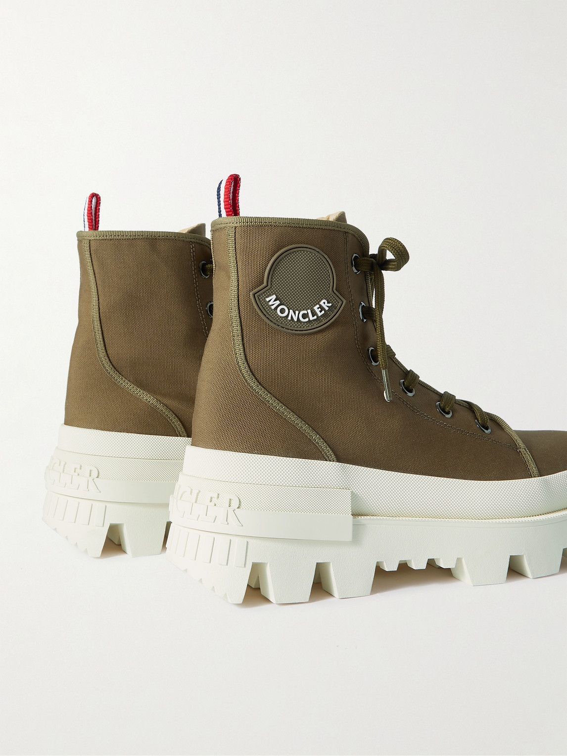 Moncler - Desertyx Rubber-Trimmed Canvas Boots - Green Moncler