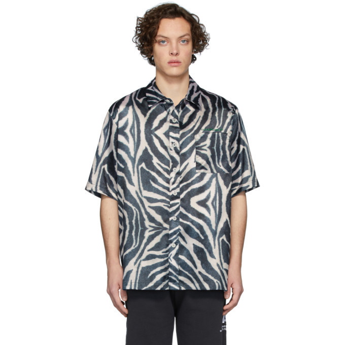 Photo: Han Kjobenhavn Black and White Satin Zebra Boxy Shirt