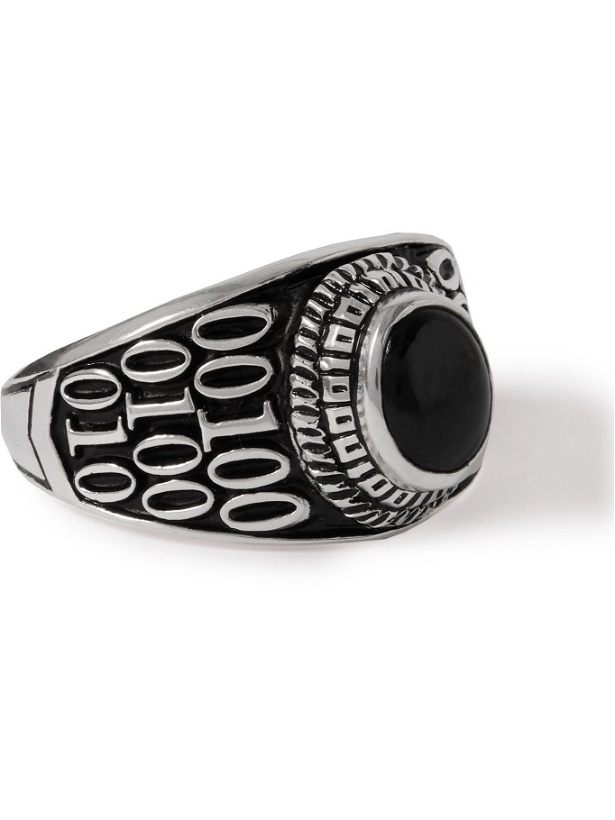 Photo: Jam Homemade - College S Sterling Silver Onyx Ring - Black