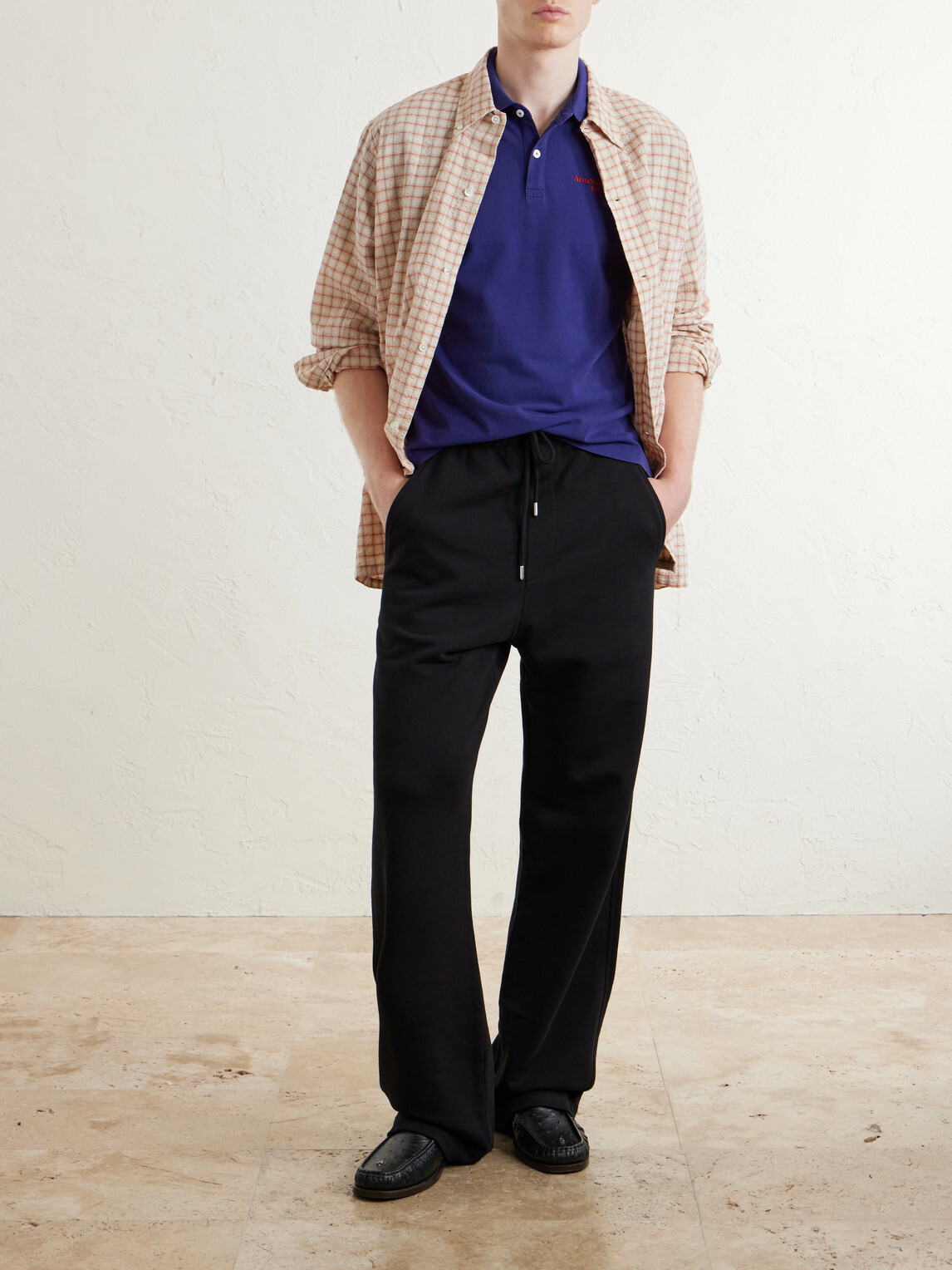 Acne Studios - Logo-Embroidered Cotton-Piqué Polo Shirt - Blue