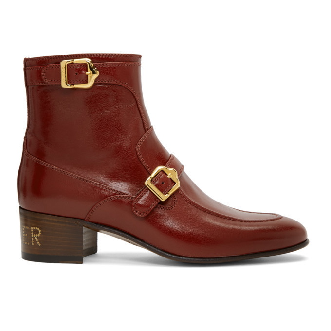 Photo: Gucci Red Ebal Boots