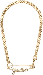 Jean Paul Gaultier Gold 'The Gaultier Safety Pin' Necklace