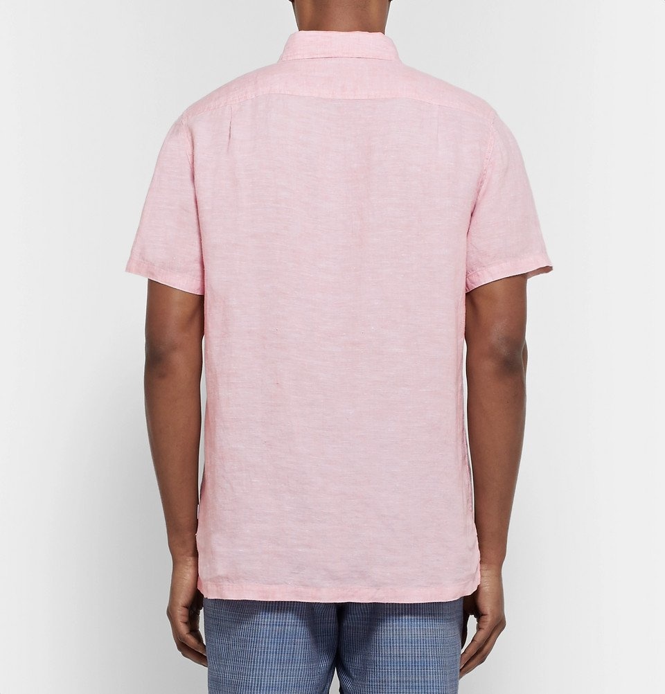 Onia - Abe Button-Down Collar Linen Shirt - Men - Pink Onia
