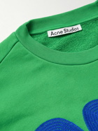 Acne Studios - Logo-Embroidered Organic Cotton-Jersey Sweatshirt - Green