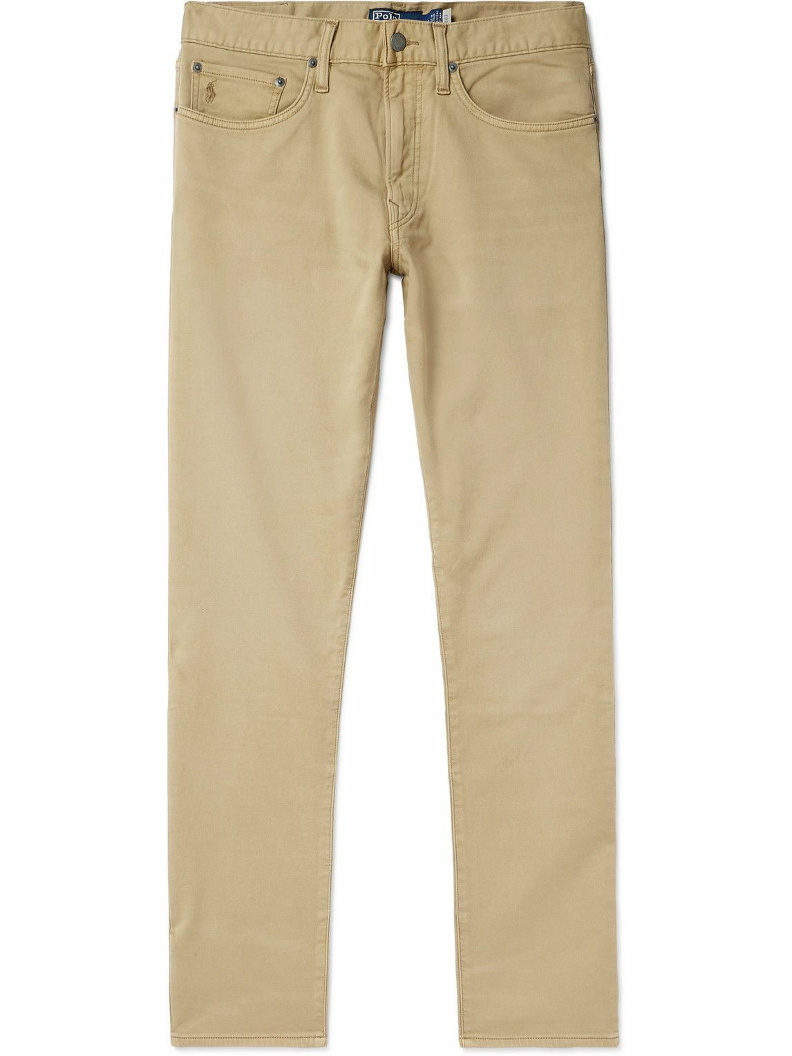 Photo: Polo Ralph Lauren - Sullivan Slim-Fit Straight-Leg Cotton-Blend Trousers - Neutrals