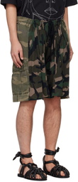 Bless Khaki Camouflage 'Overcamoujerseyshorts' Shorts