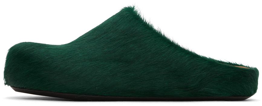 Green Sabots Marni Green Fussbett Sabot Loafers Marni
