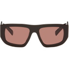 Prada Eyewear Brown Triangle Logo Sunglasses