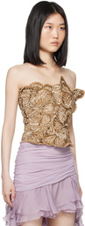 Blumarine Gold Embroidered Camisole