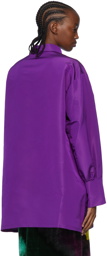 Valentino Purple Silk Shirt