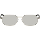 Versace Silver Greca Flow Sunglasses