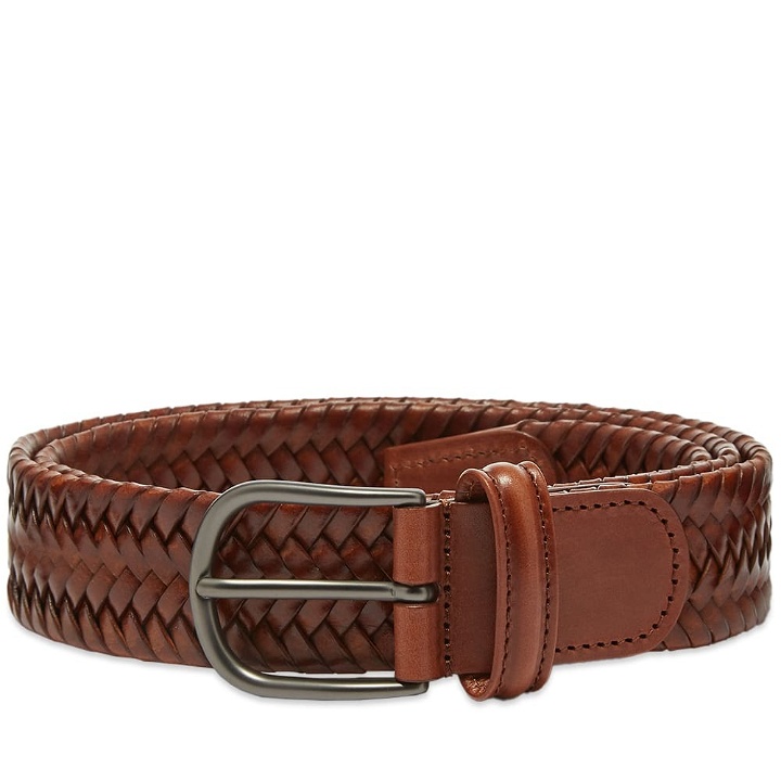 Photo: Anderson's Men's Stretch Woven Leather Belt in Tan