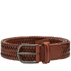 Anderson's Men's Stretch Woven Leather Belt in Tan