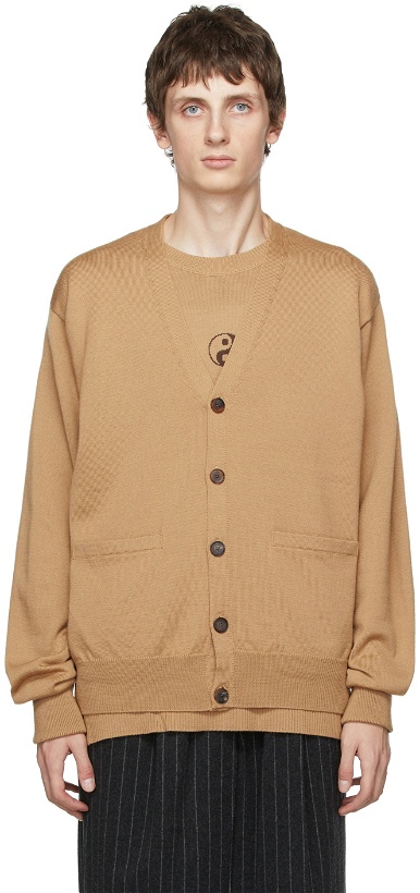 Photo: BED J.W. FORD Beige Wool Buttoned Cardigan