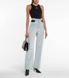 Marine Serre Ribbed-knit cotton tank top