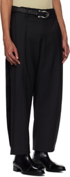Fax Copy Express Black Structured Tailored Trousers