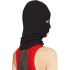 giu giu Black Rib Knit Ski Mask