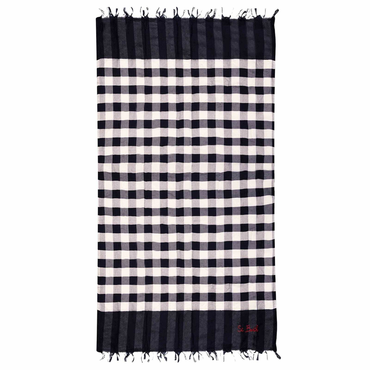 MC2 Saint Barth Blu Big Vichy Fabric Towel