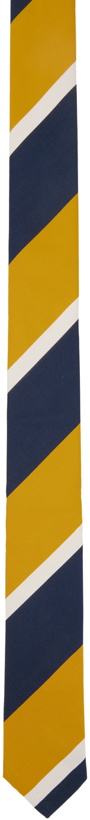 Photo: Thom Browne Navy & Yellow Striped Tie