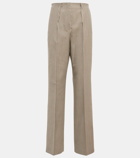Fendi Houndstooth high-rise straight pants