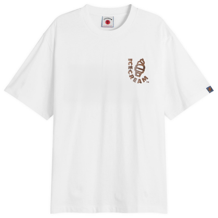 Photo: ICECREAM Men's Waffle Cone T-Shirt in White