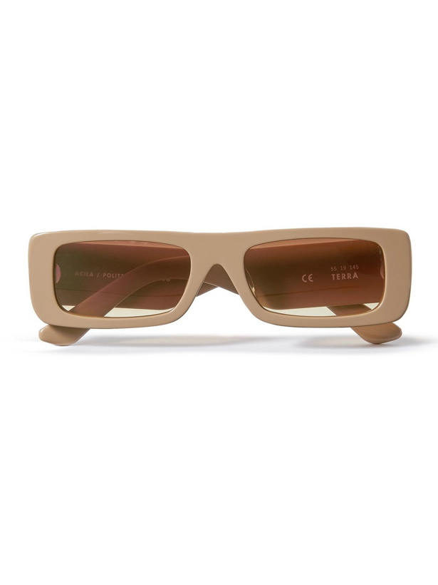 Photo: POLITE WORLDWIDE® - Terra Rectangle-Frame Bio-Acetate Sunglasses