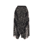 Sacai - Zebra-print midi skirt