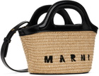 Marni Kids Tan & Black Micro Tropicalia Tote