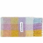 Acne Studios Men's Vally Check Scarf in Violet/Yellow/Blue