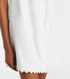 Frame Scalloped cotton poplin shirt dress