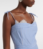 Simkhai Avaleigh striped cotton midi dress