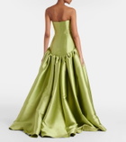 Solace London Cassias bandeau satin gown