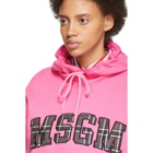 MSGM SSENSE Exclusive Pink Logo Hoodie