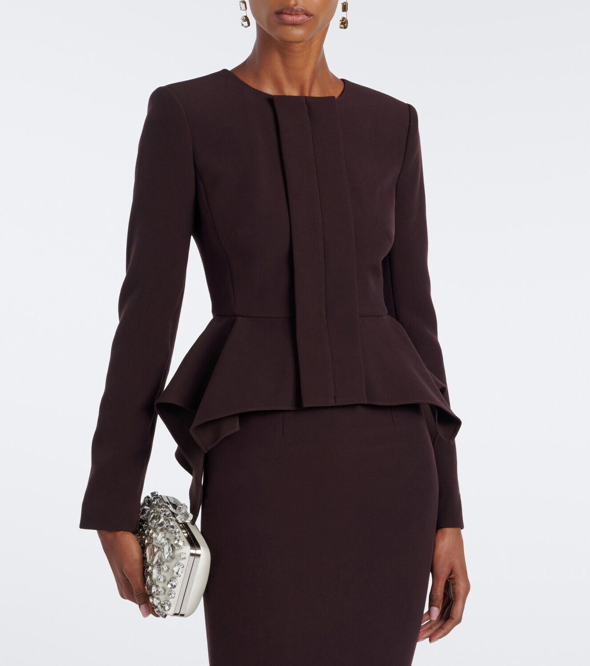 Roland Mouret Peplum crêpe jacket