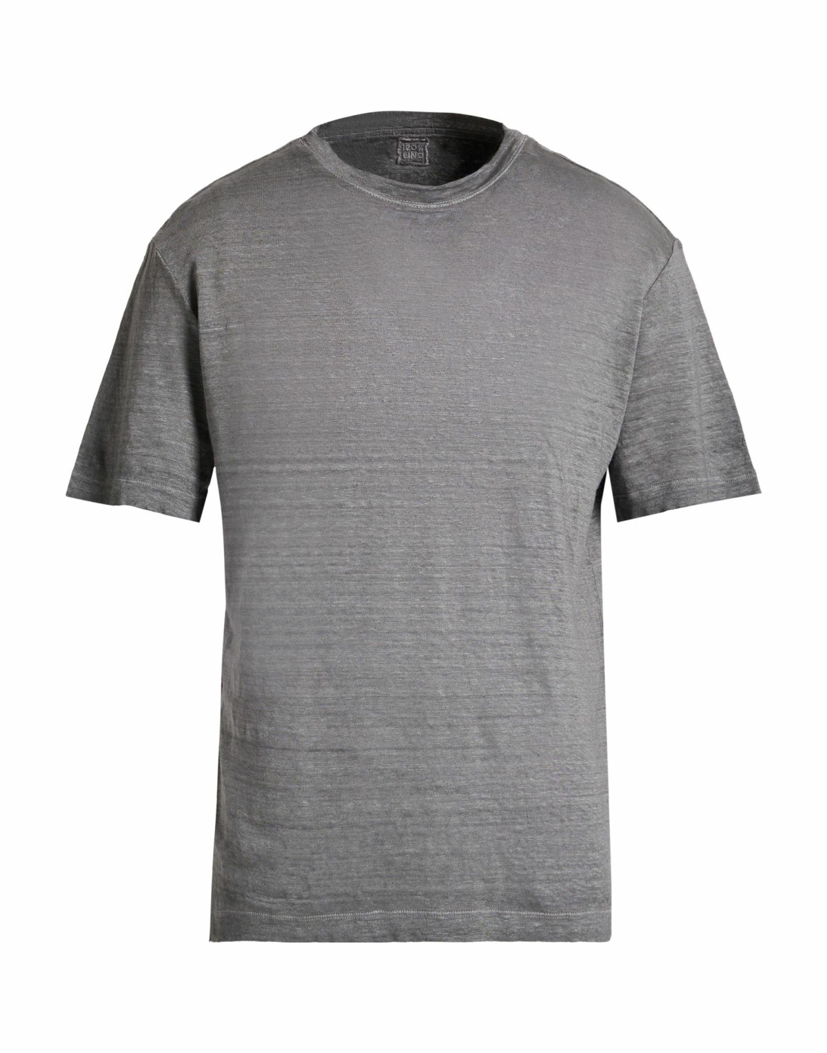 120% Lino Mens T-shirt in Grey
