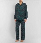 Desmond & Dempsey - Byron Printed Cotton Pyjama Trousers - Men - Navy