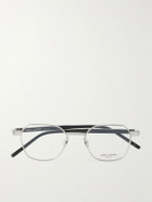 SAINT LAURENT - Round-Frame Silver-Tone Optical Glasses