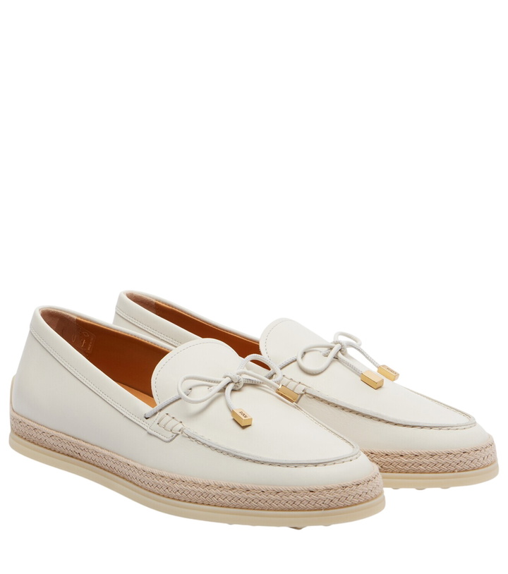 ?TOD’s Elegant White Loafers with Gold Accents - 8.5 ? Tod main image 3