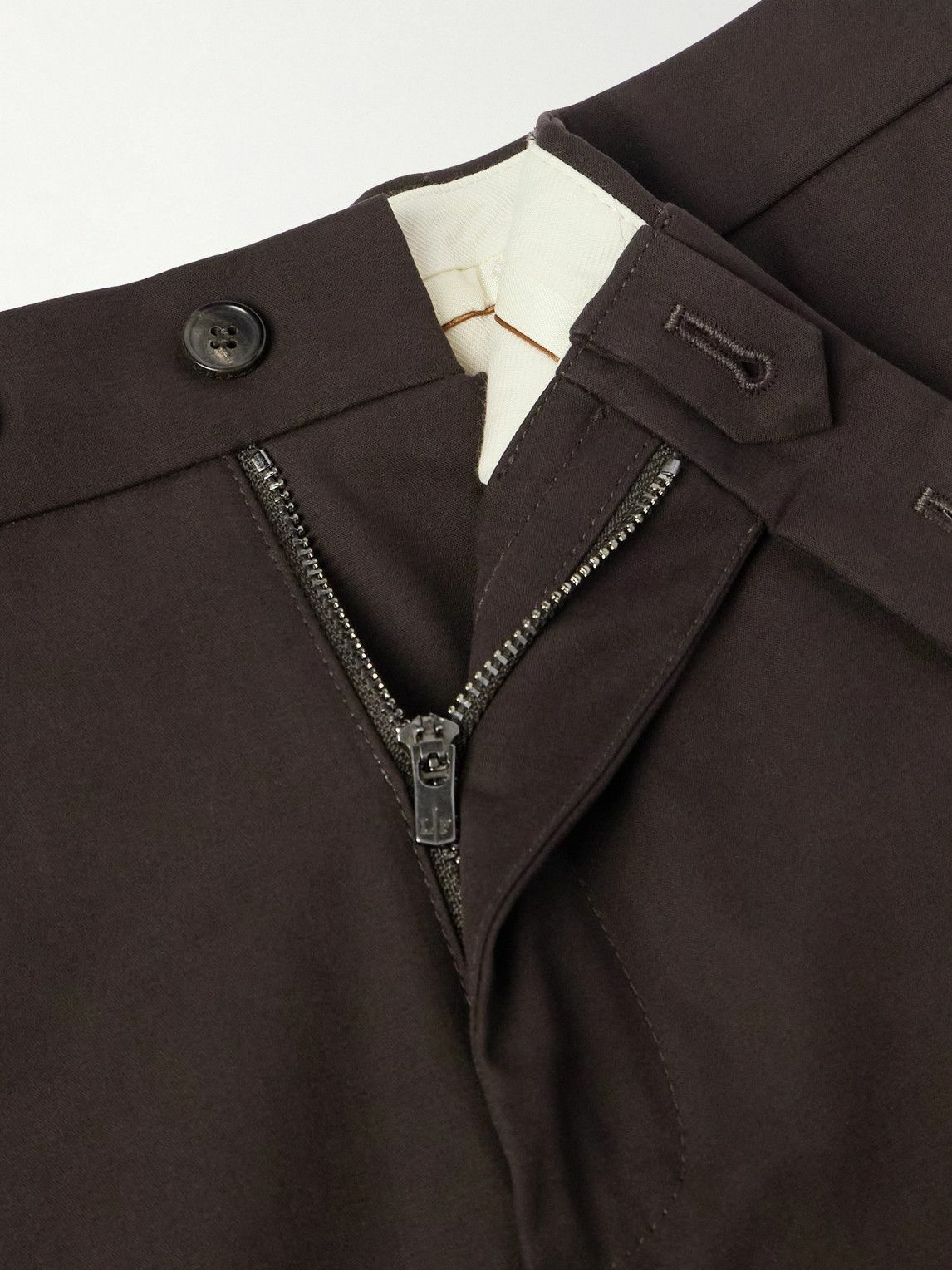 Loro Piana - Carlo Hyannis Tapered Cotton-Blend Trousers - Brown
