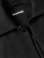 Monitaly - Belted Wool-Blend Coat - Black