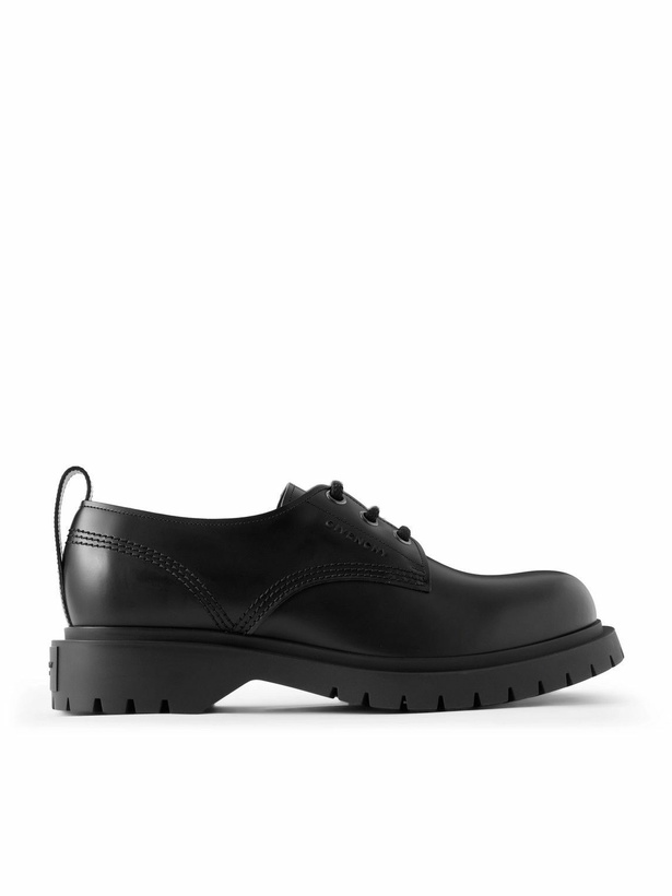 Photo: Givenchy - Logo-Detailed Leather Derby Shoes - Black