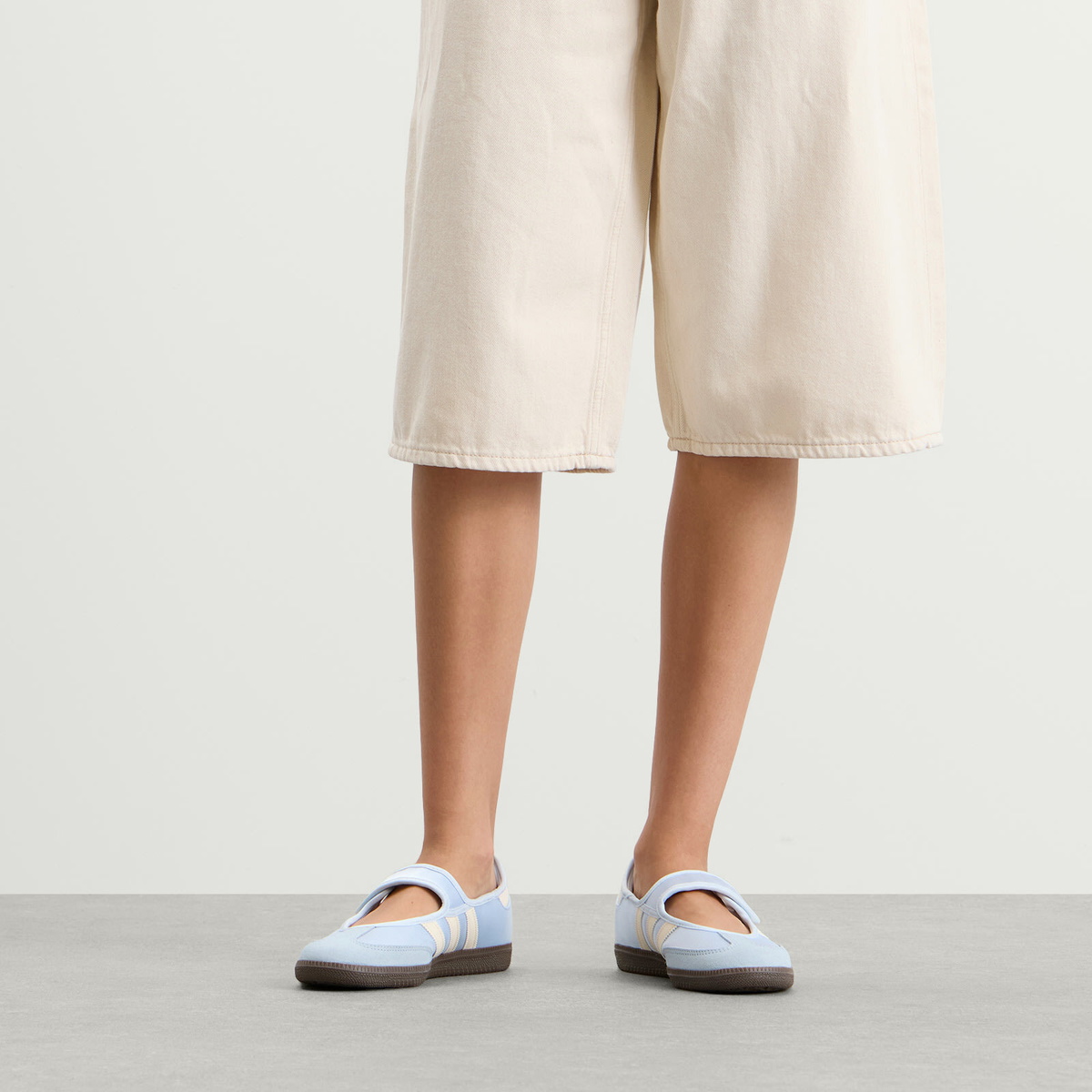 Adidas Women's Samba Jane W Sneaker in Crystal Sky/Cream White/Gum