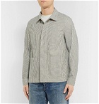 Mr P. - Striped Slub Cotton-Blend Chore Jacket - Gray