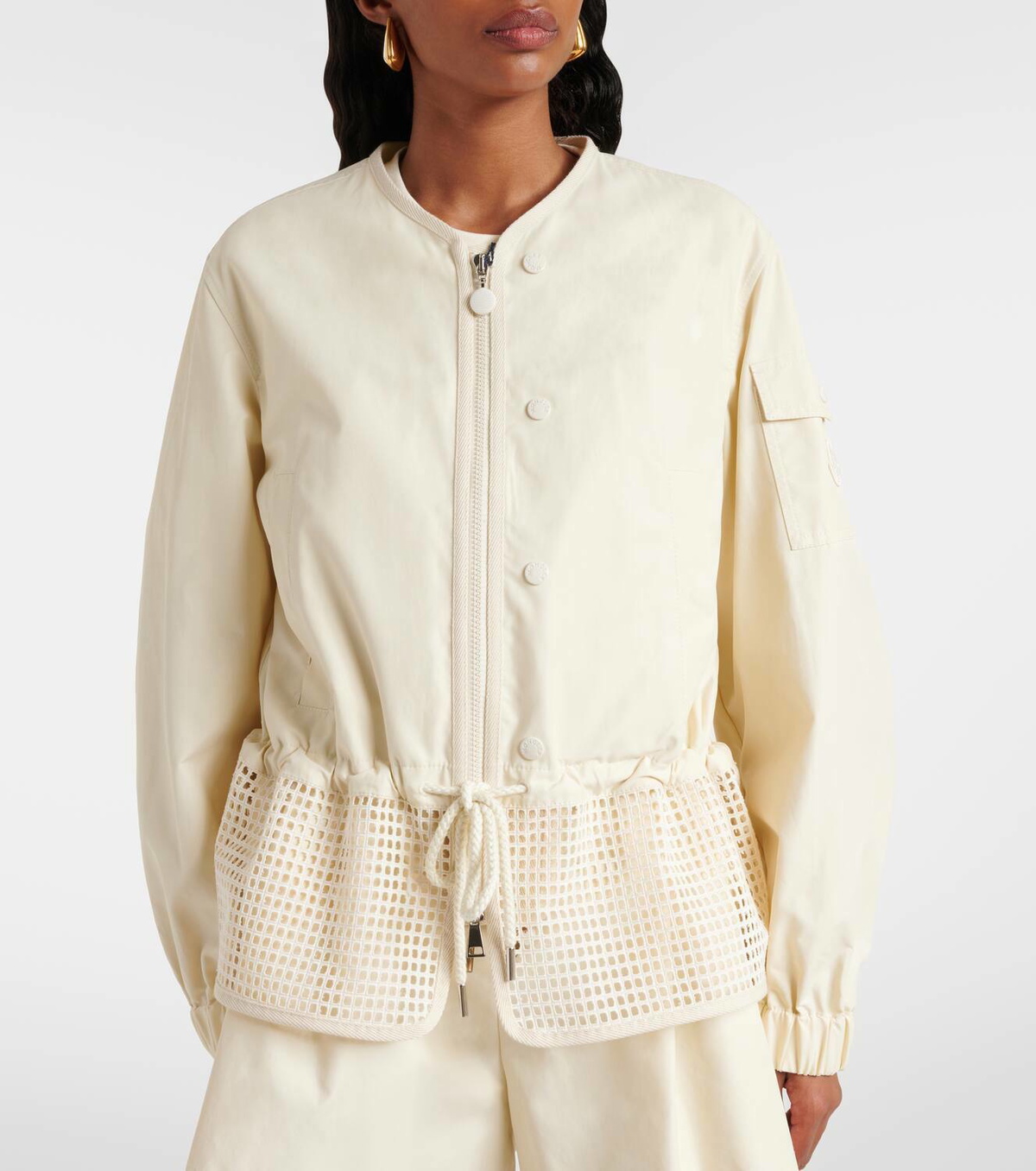 【MONCLER】ROCHECOTTE ジャケット ブロデリー アングレーズ MONCLER】ROCHECOTTE ジャケット ブロデリー アングレーズ