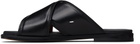 Maison Margiela Black Tabi Numbers Crossed Sandals