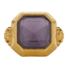 Versace Gold and Purple Gem Ring